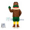 The Warm Green Bird Pilot Mascot Costume