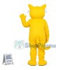 Yellow Cat With Big Smile Face Mascot Costume