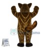 Brown Wolf With Fierce Face Mascot Costume