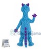 Blue Spotted Dinosaur With Long Neck Mascot Costume