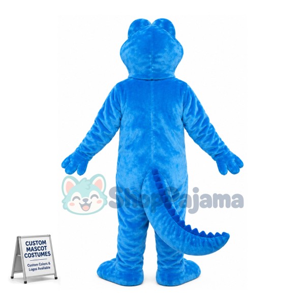 Vivid All Over Blue Dinosaur Baby Mascot Costume