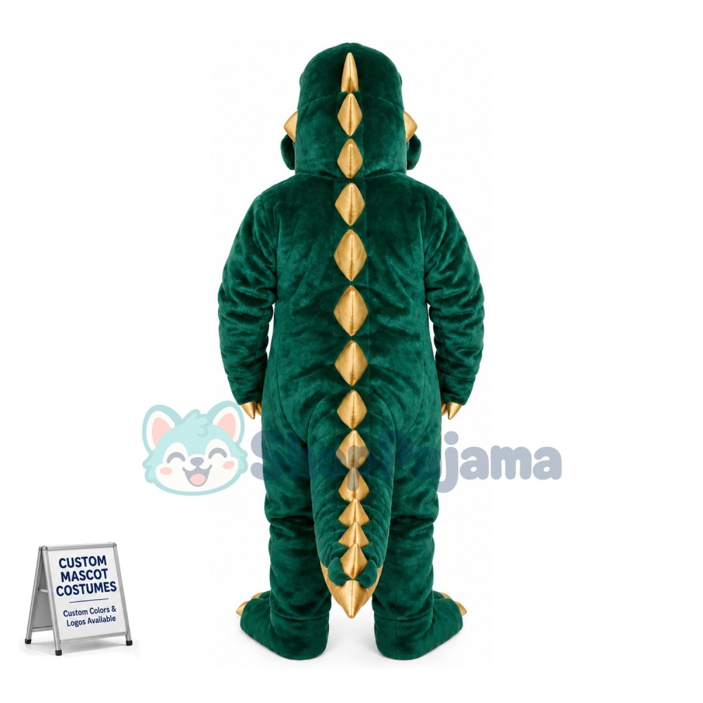 Bald Crocodile With Golden Belly Mascot Costume