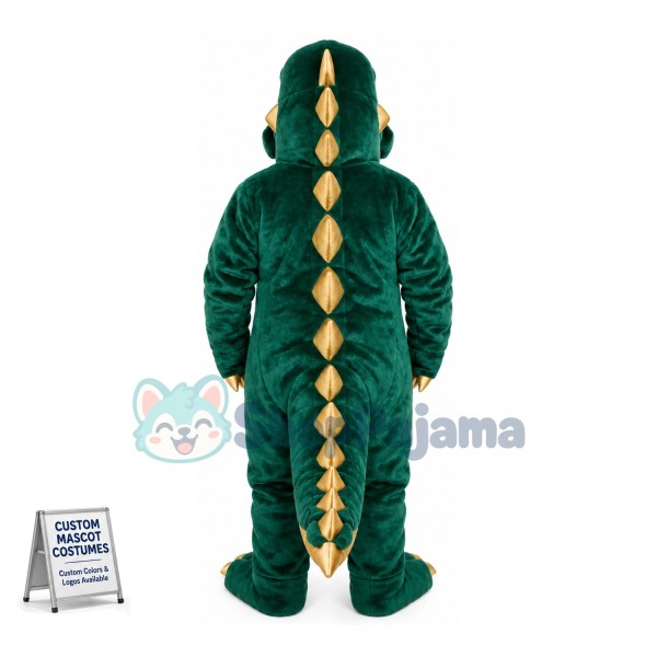 Bald Crocodile With Golden Belly Mascot Costume