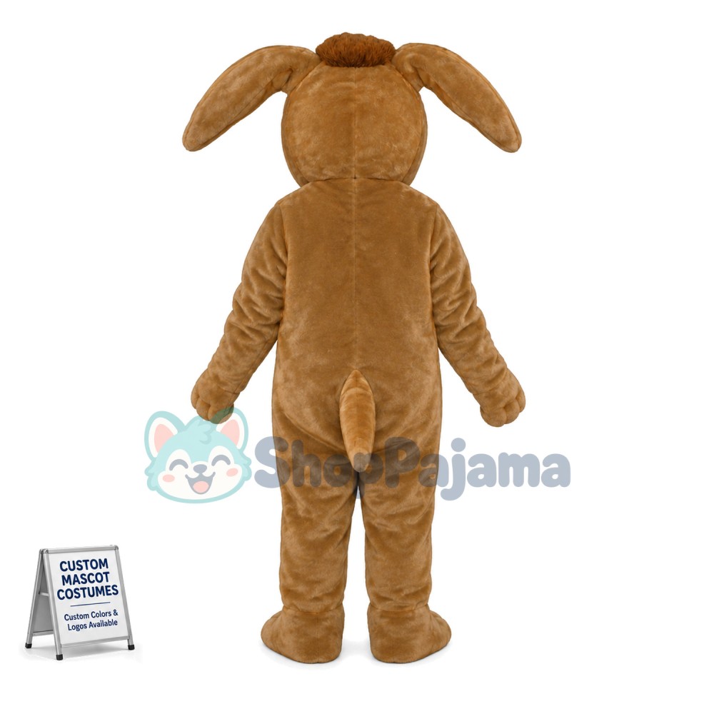 Surprised Little Brown Elephant Mascot Costume