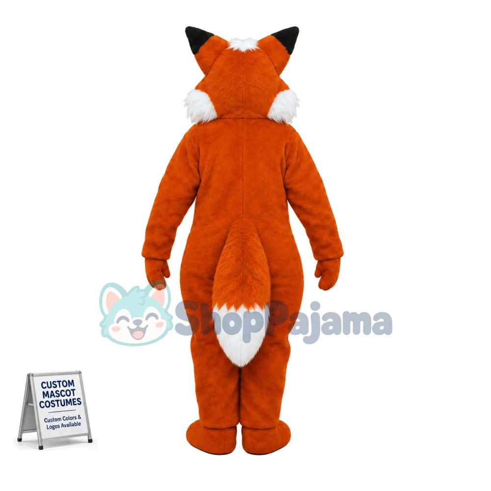Surprised the Red Fox Mascot Costume