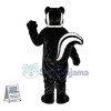 Black Shiny Wool Skunk Mascot Costume