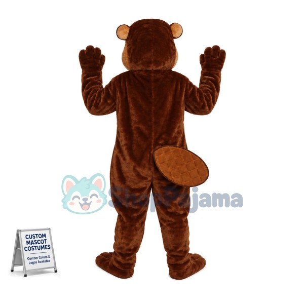 Adult Plush Brown Beaver Mascot Costume