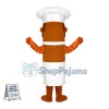 Ham Sausage In The Chef Apron Mascot Costume