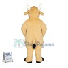 Lively Plush Beige Cattle Mascot Costume