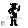 Black Cow With Blue Eyes Mascot Costume