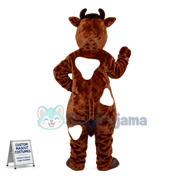 Adult Style Brown Cow Mascot Costume