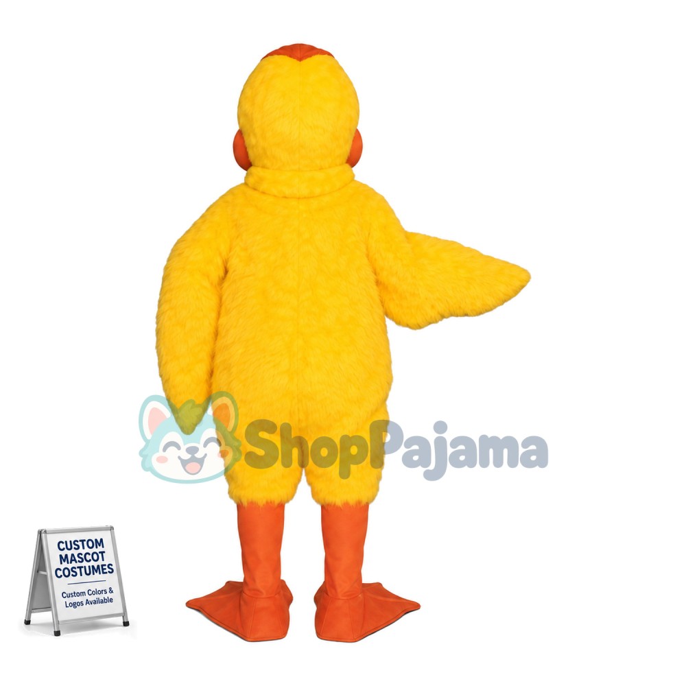 Adult Plush Big Yellow Duck Mascot Costume