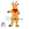Young Deer Wearing Red Kerchief Mascot Costume