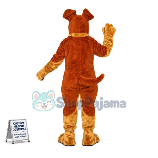 Vigilant Brown Watchdog Mascot Costume