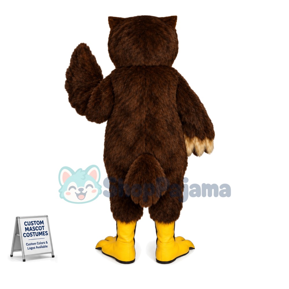 Adult Fancy Furry Owl Mascot Costume