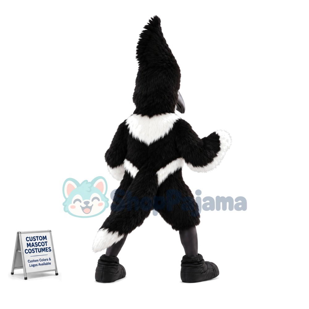 Furry Roadrunner With Long Beak Mascot Costume