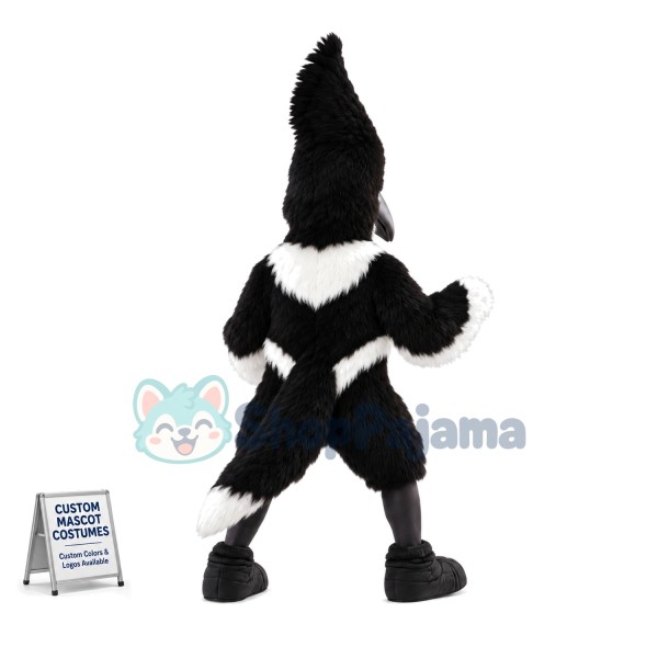 Furry Roadrunner With Long Beak Mascot Costume