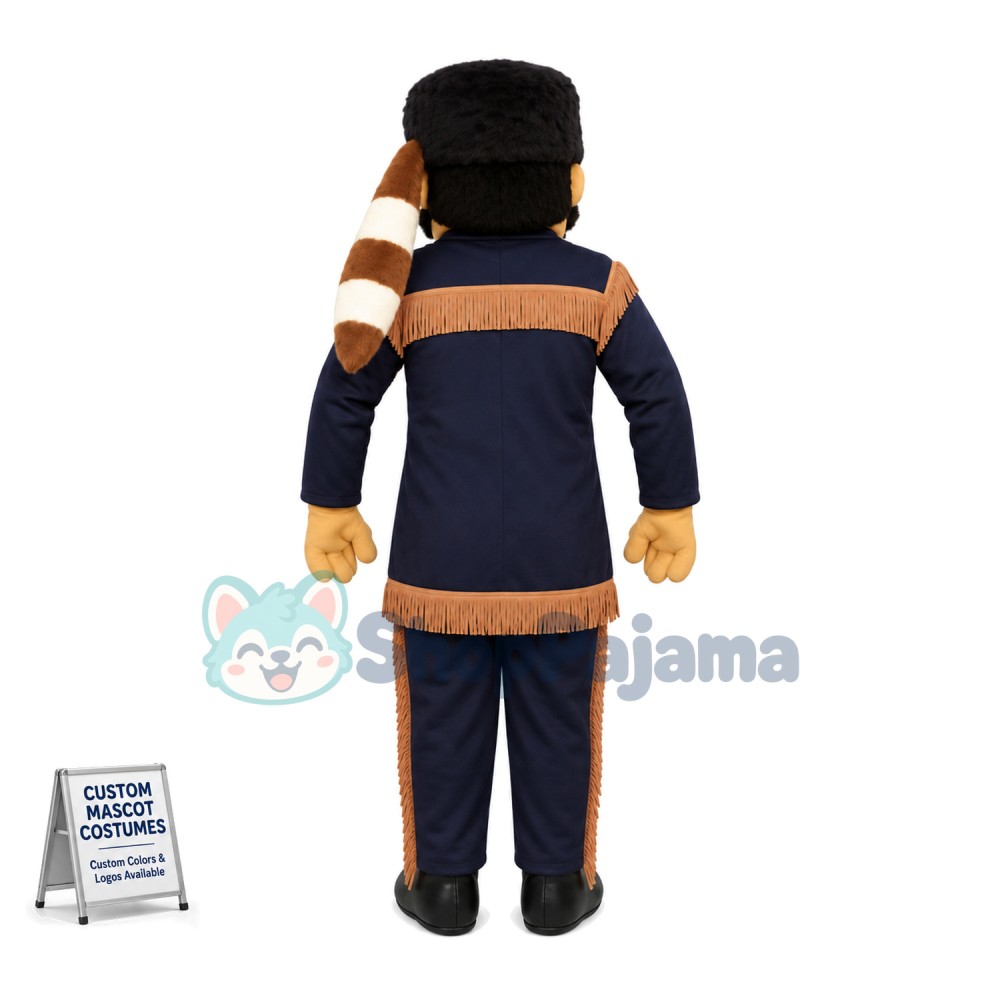 Businessman Wearing Felt Hat Mascot Costume