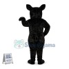 Black Dog With Patches Mascot Costume