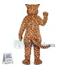 Threatening Green-eyed Leopard Mascot Costume