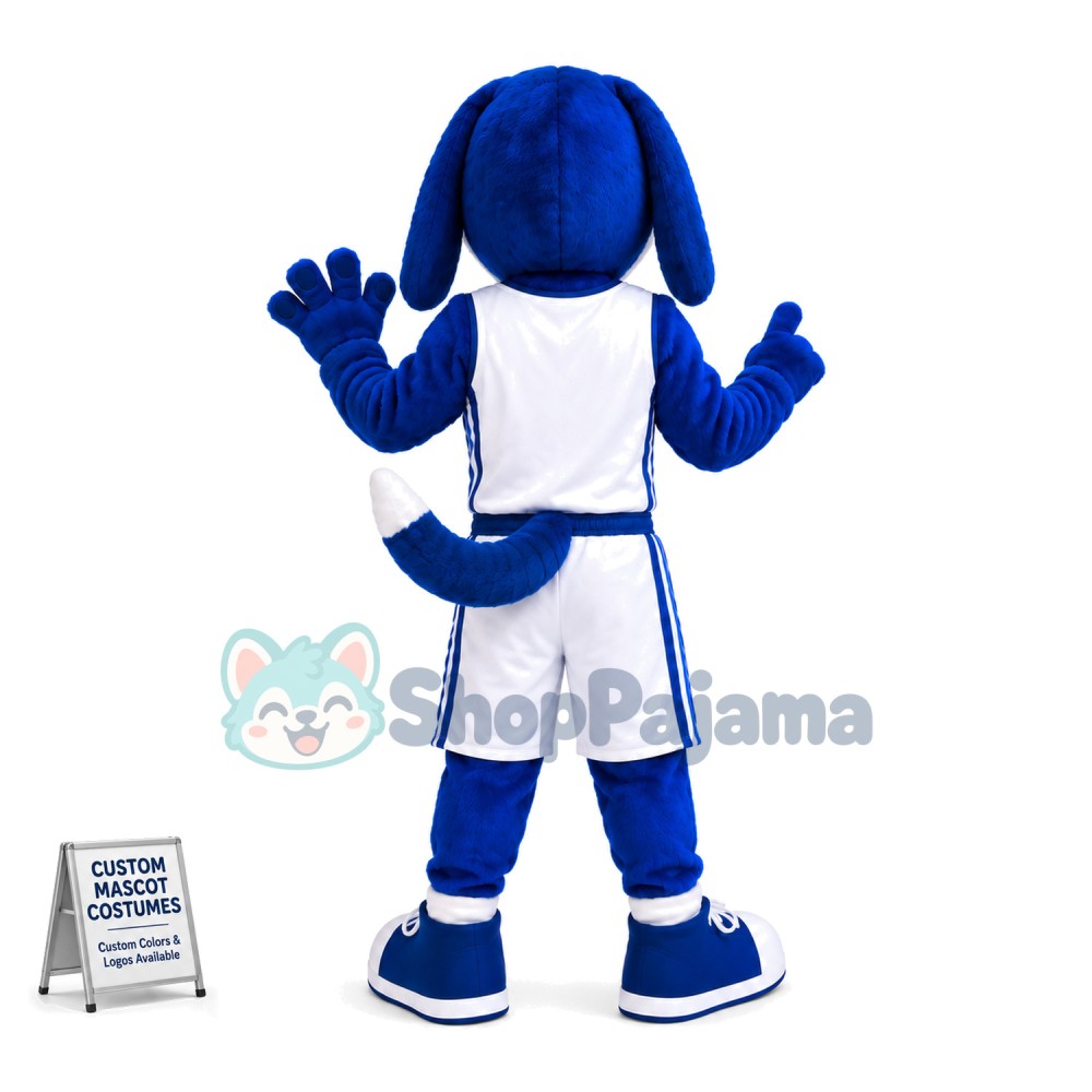 Blue Dog of Team Mascot Costume