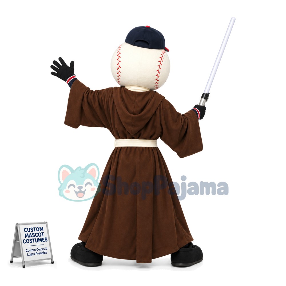 Baseball Jedi Knight Cartoon Mascot Costume