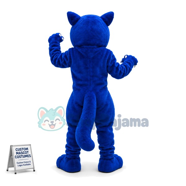 Blue Wolf With Sharp Claws Mascot Costume