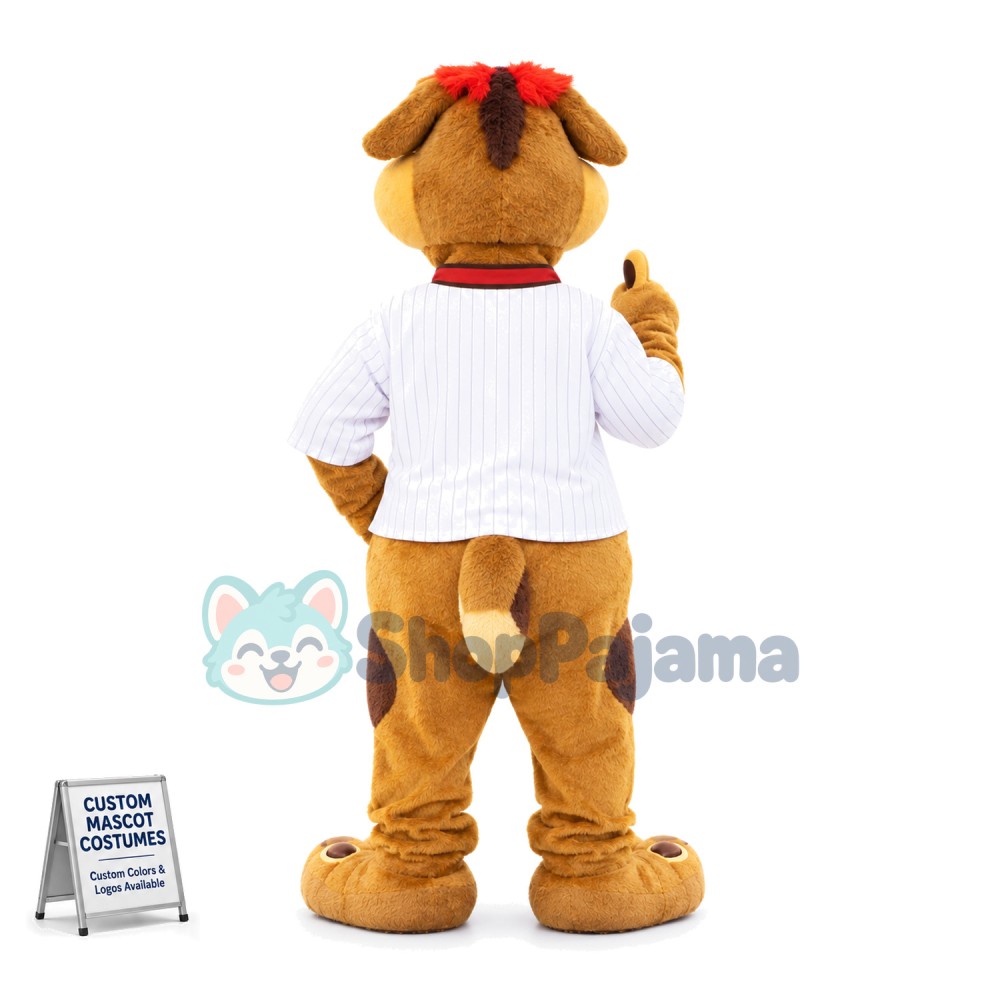 Turbulent Dog With Collar Mascot Costume
