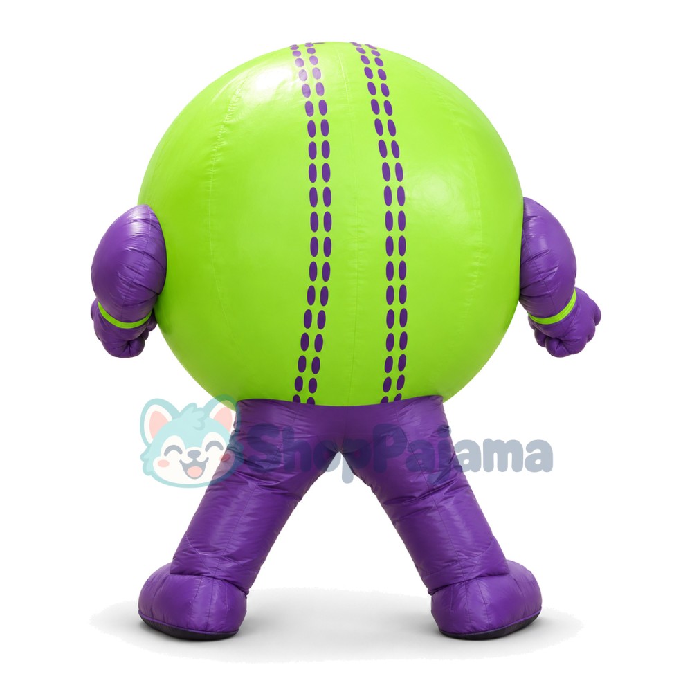 Swollen Green Ball Cartoon Mascot Costume