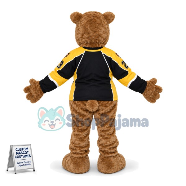 Bear In The Team Uniform Mascot Costume