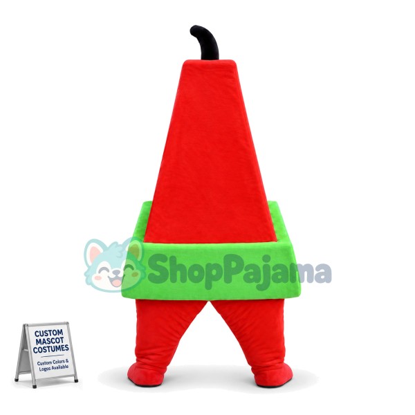 Red Tower Building Block Mascot Costume