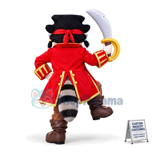Crazy Pirate Holding Sword Mascot Costume
