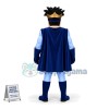 Brave The Blue Muscle Superhero Mascot Costume