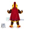 Black Soldier In Yellow Armor Mascot Costume