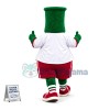 Baseball Player Cartoon Green Robot Mascot Costume