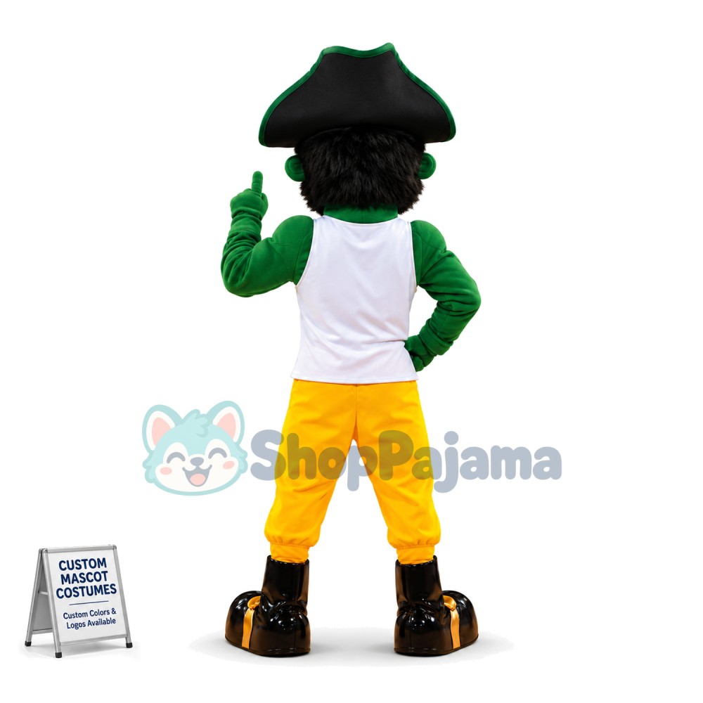 Strong Man With Half Yellow Face Mascot Costume
