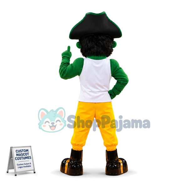 Strong Man With Half Yellow Face Mascot Costume
