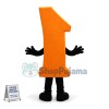 Cartoon Orange Number One Model Mascot Costume