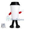 Print Coffee Cup Mascot Costume for Adult