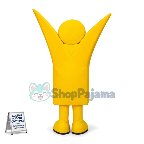 Yellow Logo of TV Channel Mascot Costume
