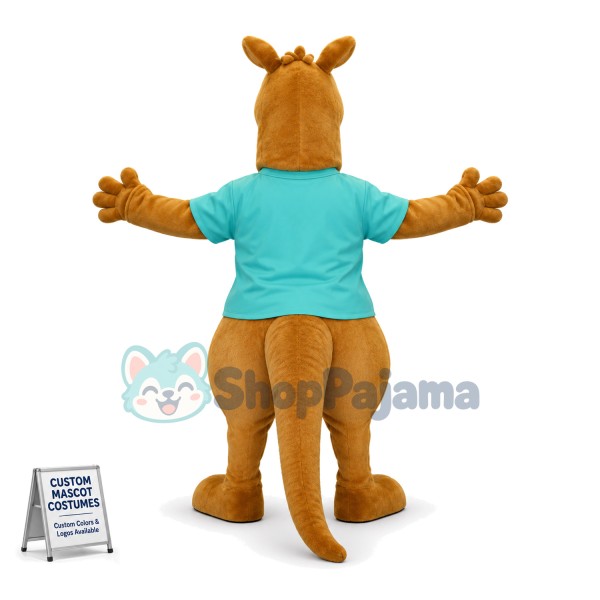 Stout The Kangaroo With Shirt Mascot Costume