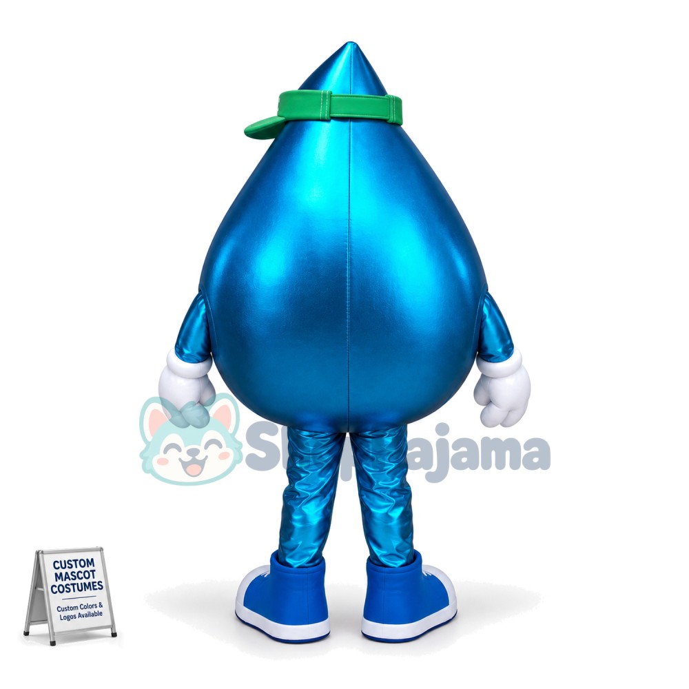 Cartoon Bright Lake Blue Water Drop Mascot Costume