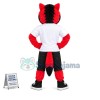 The Imposing Red Wolf Player Mascot Costume