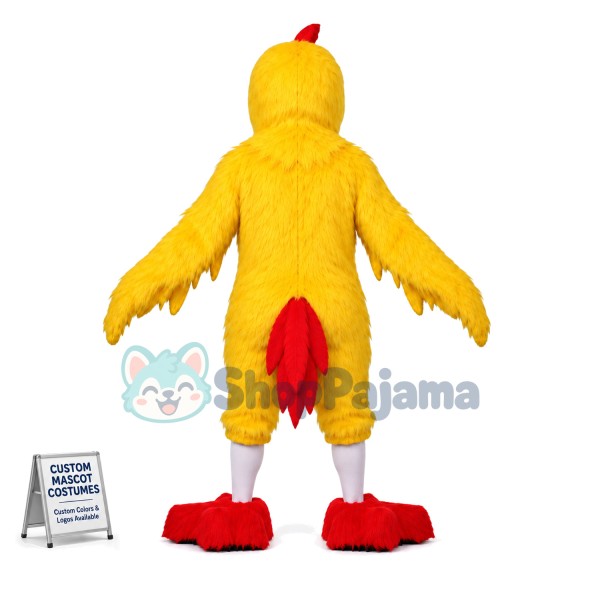 Violent Furry Yellow & Red Chicken Mascot Costume