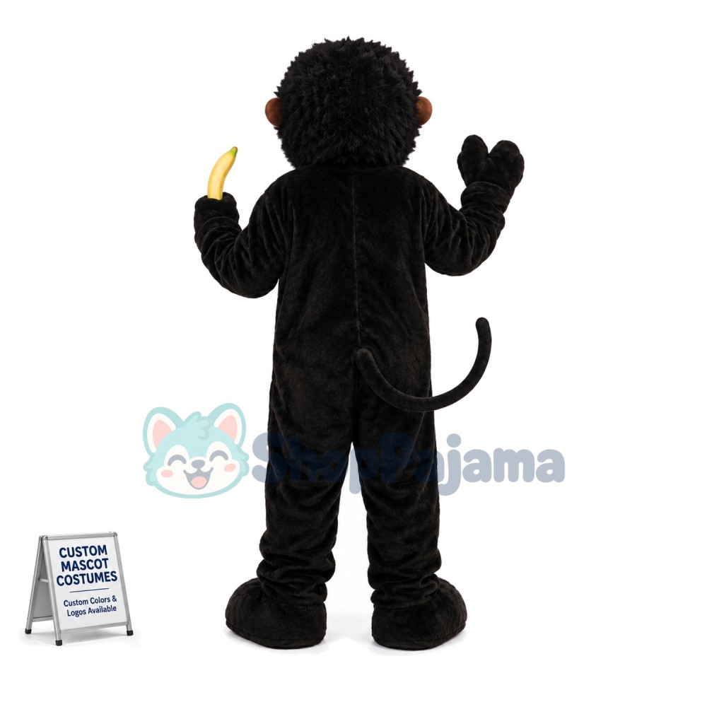 Zoo Monkey Holding Banana Mascot Costume