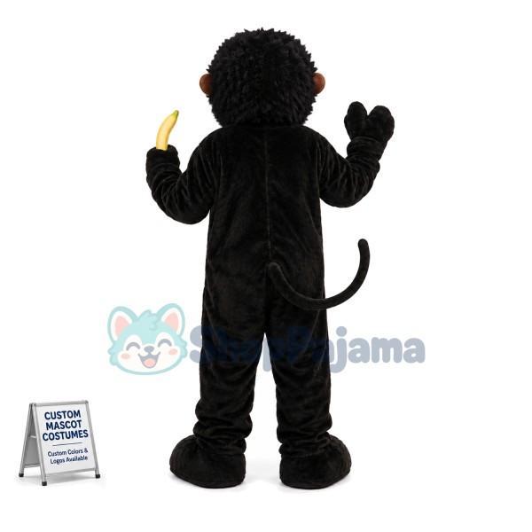 Zoo Monkey Holding Banana Mascot Costume