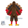 Professional Customized Brown Peacock Mascot Costume