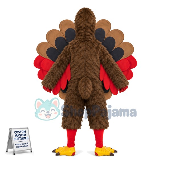 Professional Customized Brown Peacock Mascot Costume