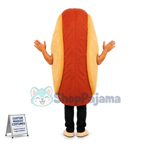 Crude Hot Dog With Mustard Sauce Mascot Costume