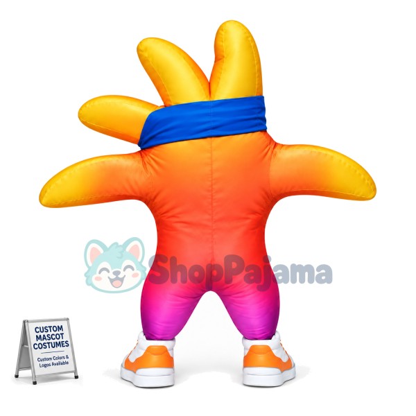 Gradient Color Palm Mascot Costume for Opening Ceremony